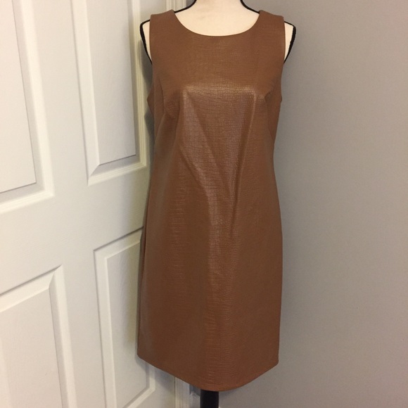 Shelby & Palmer Dresses & Skirts - Shelby & Palmer Faux Leather Croc Sheath Dress